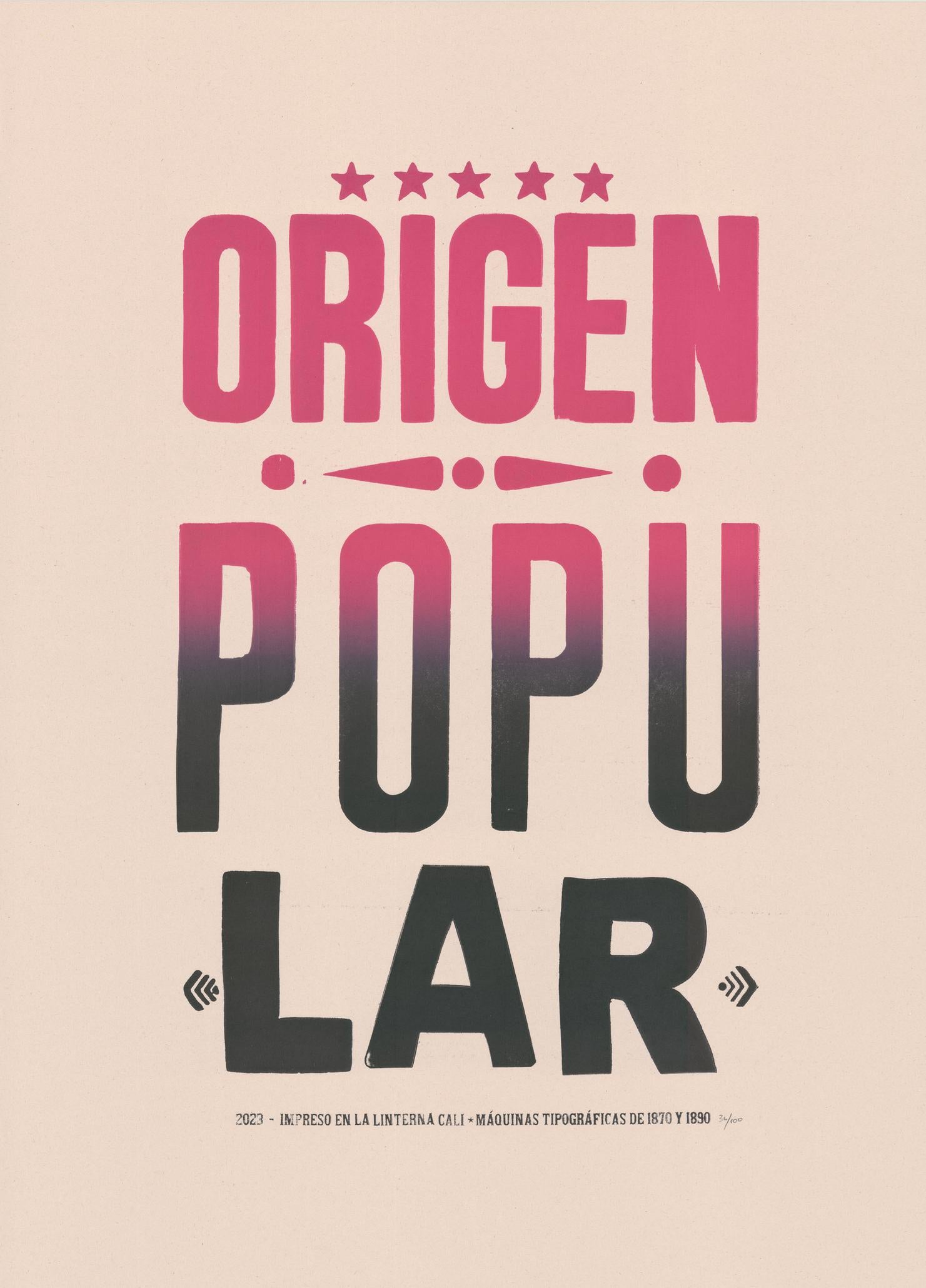 "ORIGEN POPULAR - pink", 2023