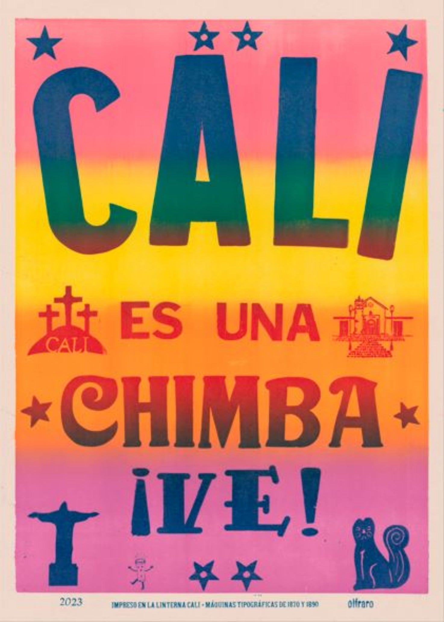 "Cali es una Chimba - color mix orange", 2023